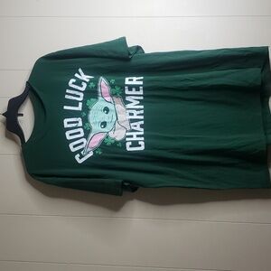 Women's Star Wars The Mandalorian St. Patrick's Day Grogu T Shirt